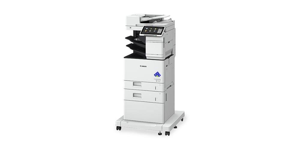 imageRUNNER ADVANCE DX 619iFZ right view with 2 paper drawers and cabinet