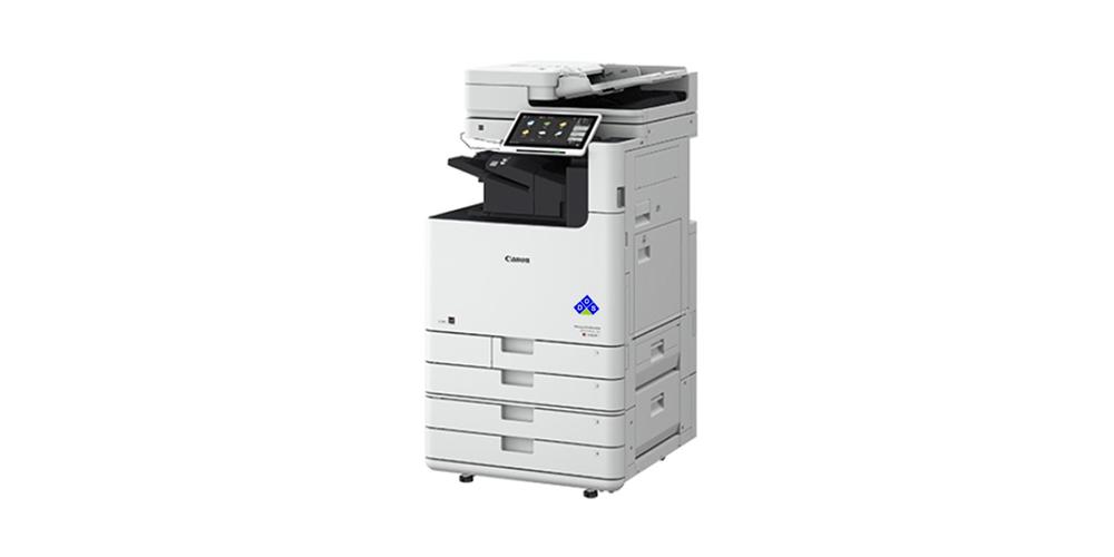 imageRUNNER ADVANCE DX C5870i right view with 4 paper drawers and inner finisher