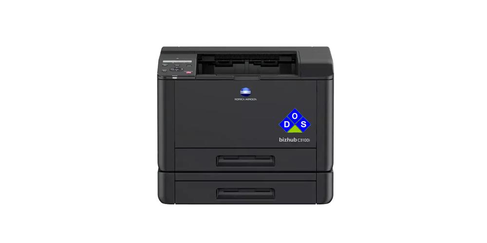 bizhub C3100i front view with 2 paper drawers