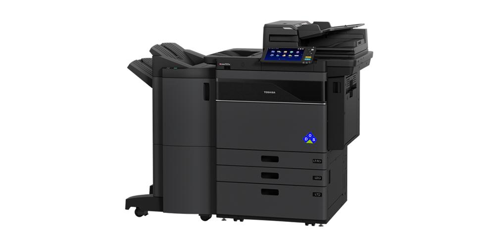 Toshiba e-STUDIO 7529A left view with 50 sheet finisher